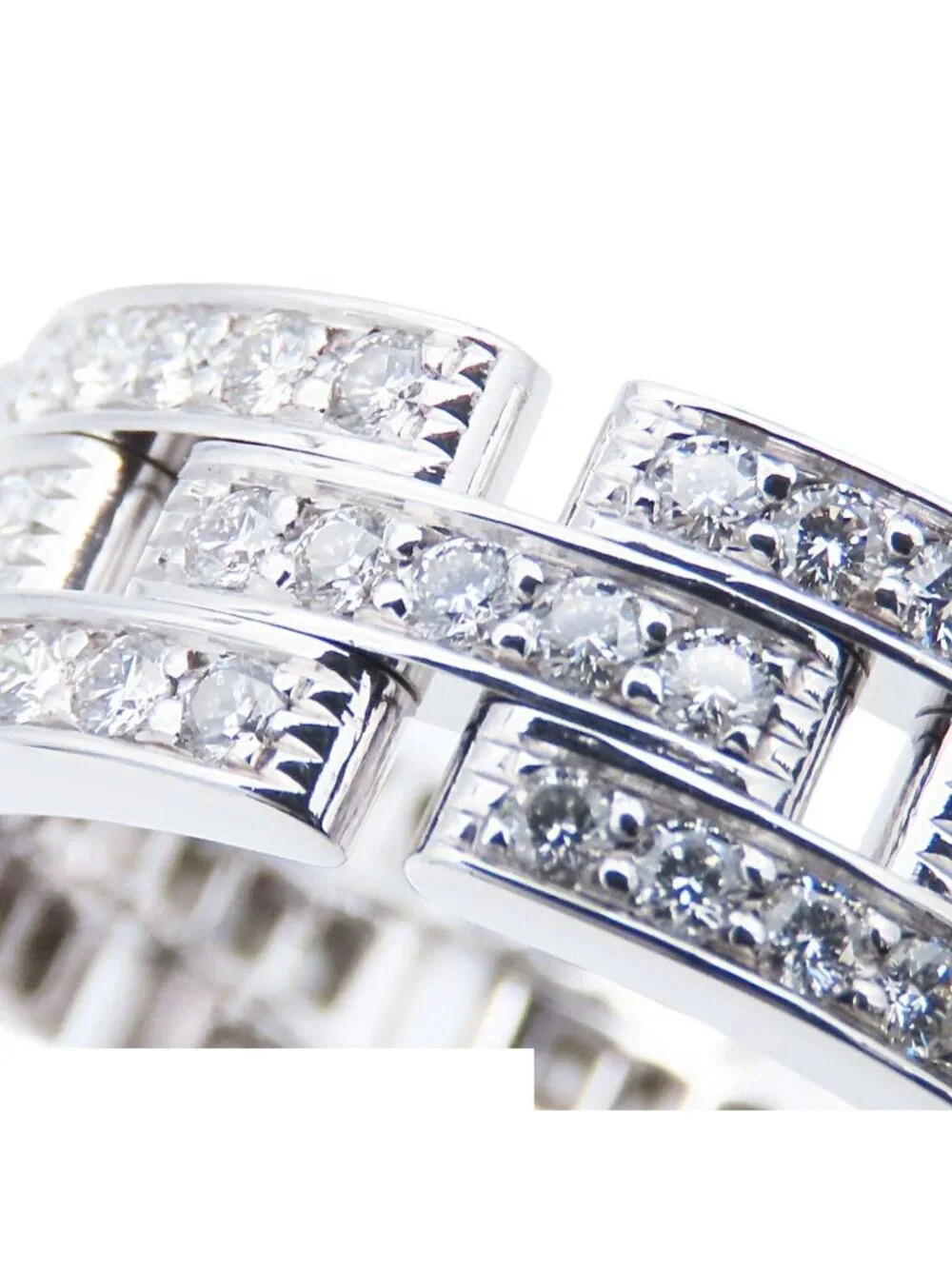 Cartier Maillon Panthere White Gold 18k Diamond Pave 64 Ring